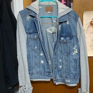 hooded jean jacket